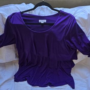 Susan Graver Deep Purple Blouse